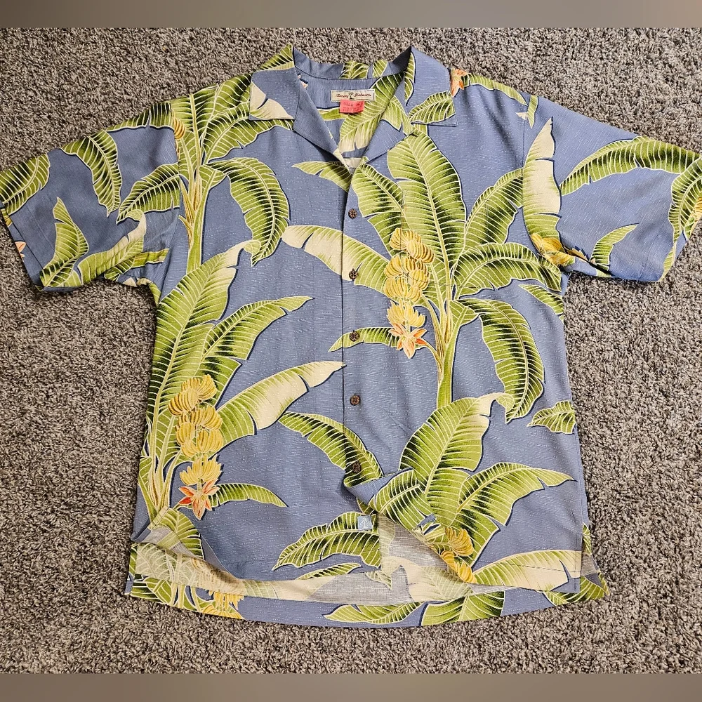Tommy Bahama Hawaiian Aloha Men's Button-Up Shirt Size Large - Picture 11 of 15
